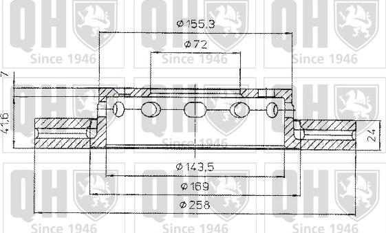 Quinton Hazell BDC5016 - Brake Disc autospares.lv