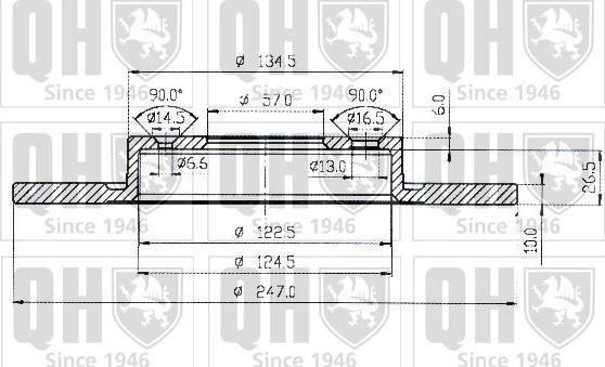 Quinton Hazell BDC3944 - Brake Disc autospares.lv