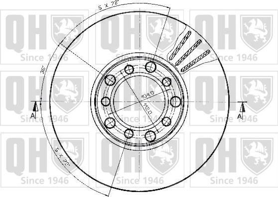 Quinton Hazell BDC3443 - Brake Disc autospares.lv