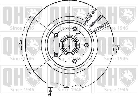 Quinton Hazell BDC3459 - Brake Disc autospares.lv