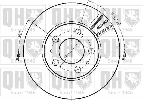 Quinton Hazell BDC3457 - Brake Disc autospares.lv