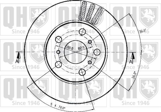 Quinton Hazell BDC3560 - Brake Disc autospares.lv