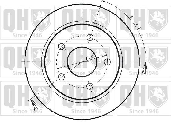 Quinton Hazell BDC3518 - Brake Disc autospares.lv