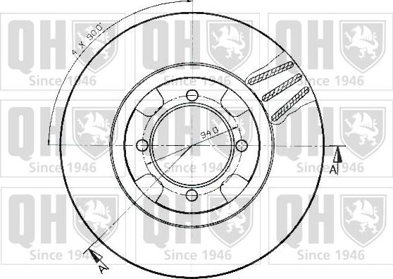 Quinton Hazell BDC3529 - Brake Disc autospares.lv