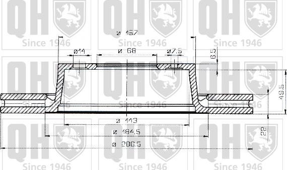 Quinton Hazell BDC3570 - Brake Disc autospares.lv