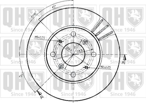 Quinton Hazell BDC3573 - Brake Disc autospares.lv