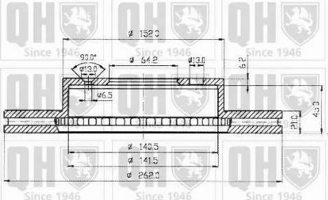 Quinton Hazell BDC3626 - Brake Disc autospares.lv