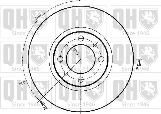 Quinton Hazell BDC3133 - Brake Disc autospares.lv