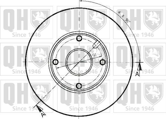 Quinton Hazell BDC3850 - Brake Disc autospares.lv