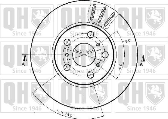 Quinton Hazell BDC3817 - Brake Disc autospares.lv