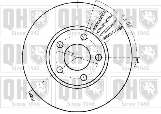 Quinton Hazell BDC3825 - Brake Disc autospares.lv