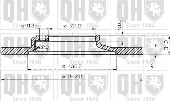 Quinton Hazell BDC3217 - Brake Disc autospares.lv