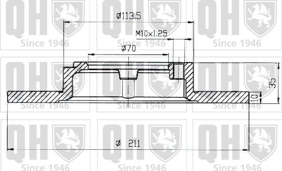 Quinton Hazell BDC3233 - Brake Disc autospares.lv