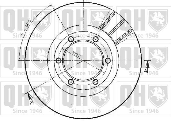 Quinton Hazell BDC3747 - Brake Disc autospares.lv