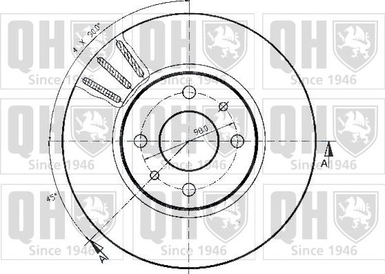 Quinton Hazell BDC3731 - Brake Disc autospares.lv