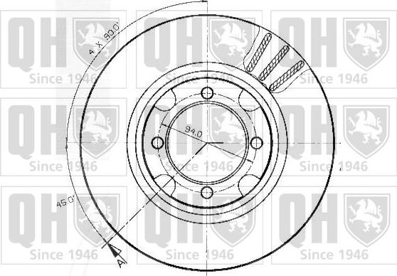 Quinton Hazell BDC3733 - Brake Disc autospares.lv