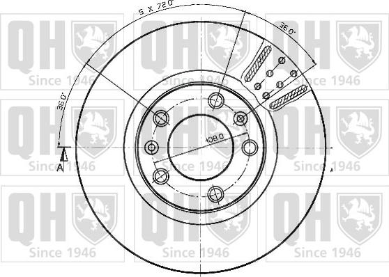 Quinton Hazell BDC3724 - Brake Disc autospares.lv