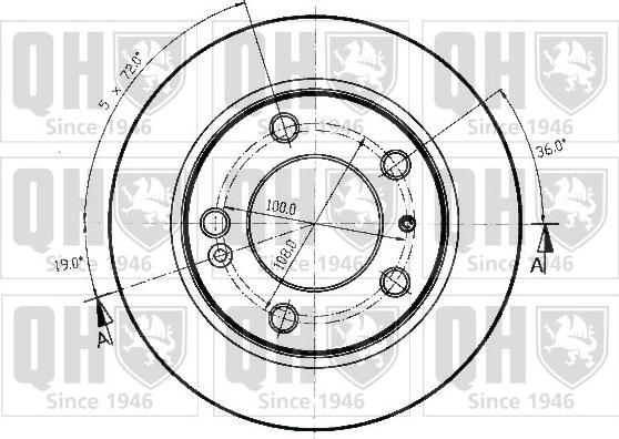 Quinton Hazell BDC3725 - Brake Disc autospares.lv