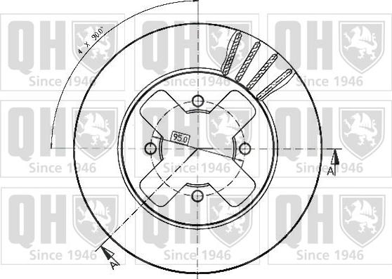 Quinton Hazell BDC3774 - Brake Disc autospares.lv