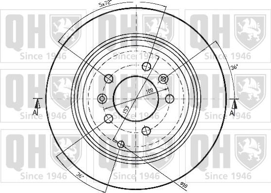 Quinton Hazell BDC3777 - Brake Disc autospares.lv