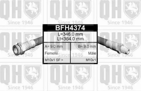 Quinton Hazell BFH4374 - Brake Hose autospares.lv