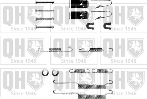 Quinton Hazell BFK264 - Accessory Kit, brake shoes autospares.lv