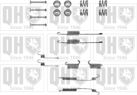 Quinton Hazell BFK236 - Accessory Kit, brake shoes autospares.lv