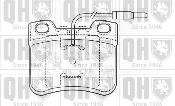 Quinton Hazell BP500 - Brake Pad Set, disc brake autospares.lv