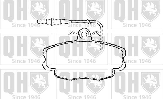 Quinton Hazell BP536 - Brake Pad Set, disc brake autospares.lv