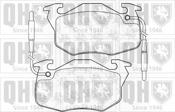 Quinton Hazell BP537 - Brake Pad Set, disc brake autospares.lv