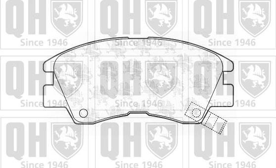 Quinton Hazell BP572 - Brake Pad Set, disc brake autospares.lv