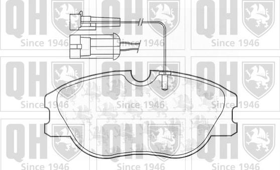 Quinton Hazell BP665 - Brake Pad Set, disc brake autospares.lv