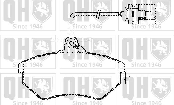 Quinton Hazell BP608 - Brake Pad Set, disc brake autospares.lv
