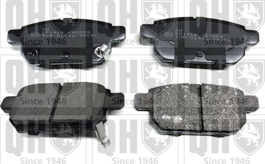 Quinton Hazell BP1916 - Brake Pad Set, disc brake autospares.lv