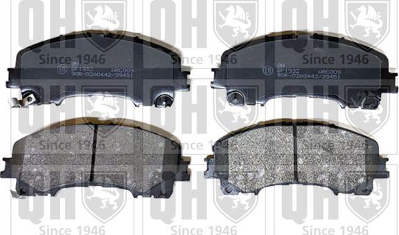 Quinton Hazell BP1932 - Brake Pad Set, disc brake autospares.lv