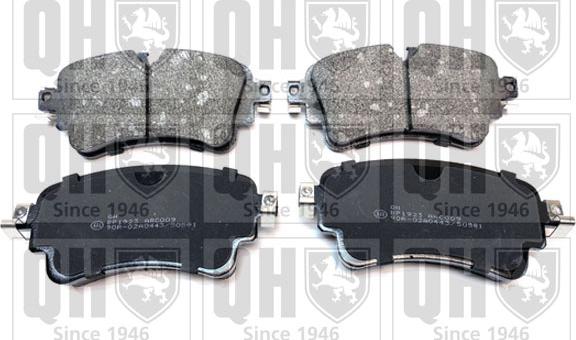 Quinton Hazell BP1923 - Brake Pad Set, disc brake autospares.lv