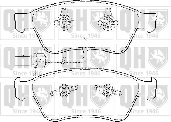 Quinton Hazell BP1497 - Brake Pad Set, disc brake autospares.lv