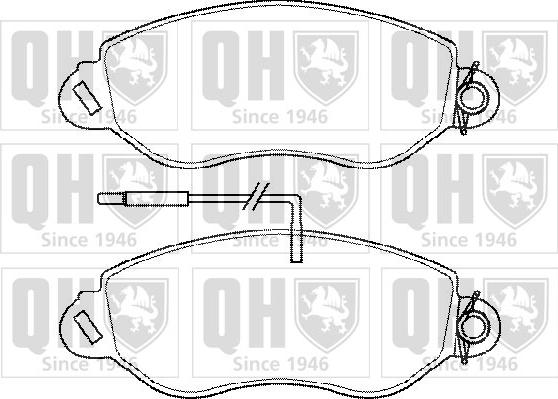 Quinton Hazell BP1450 - Brake Pad Set, disc brake autospares.lv