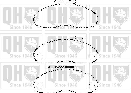 Quinton Hazell BP1451 - Brake Pad Set, disc brake autospares.lv