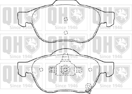 Quinton Hazell BP1458 - Brake Pad Set, disc brake autospares.lv