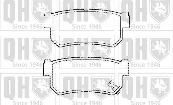 Quinton Hazell BP1452 - Brake Pad Set, disc brake autospares.lv