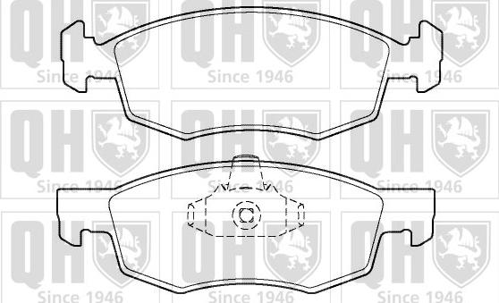 Quinton Hazell BP1402 - Brake Pad Set, disc brake autospares.lv