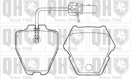 Quinton Hazell BP1488 - Brake Pad Set, disc brake autospares.lv