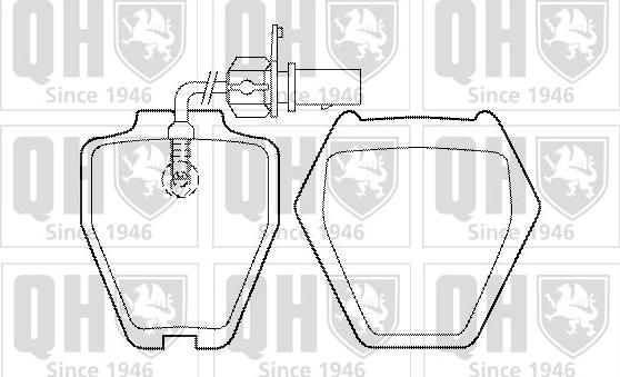 Quinton Hazell BP1487 - Brake Pad Set, disc brake autospares.lv