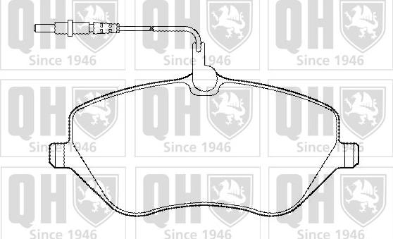 Quinton Hazell BP1438 - Brake Pad Set, disc brake autospares.lv