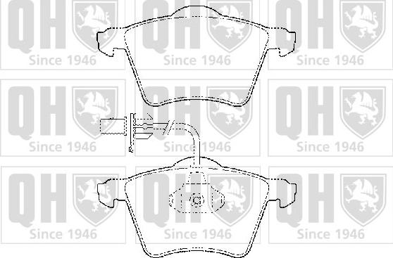 Quinton Hazell BP1428 - Brake Pad Set, disc brake autospares.lv