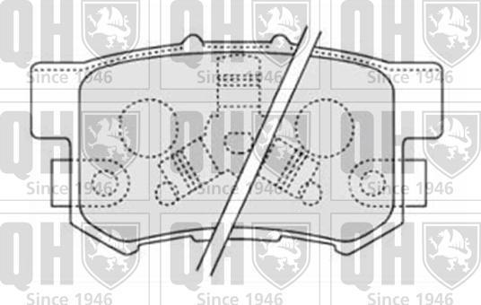 Quinton Hazell BP1590 - Brake Pad Set, disc brake autospares.lv