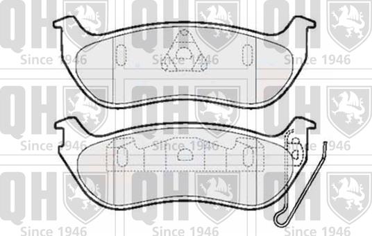 Quinton Hazell BP1500 - Brake Pad Set, disc brake autospares.lv