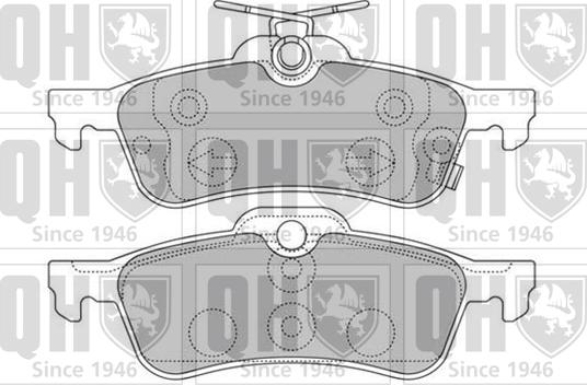 Quinton Hazell BP1585 - Brake Pad Set, disc brake autospares.lv