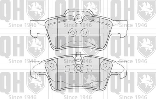 Quinton Hazell BP1525 - Brake Pad Set, disc brake autospares.lv